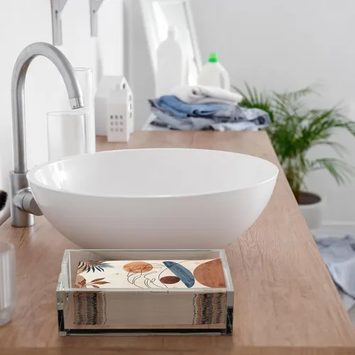 Vista 4 de Paquete de 100 servilletas florales desechables de papel de 2 capas decorativas para cena, servilletas de cóctel de flores para baño, inodoro