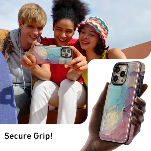 Vista 1067 de LETO para iPhone 15 Pro Funda tipo cartera - Tapa tipo folio con patada - Diseños de moda - Tarjetero - Funda protectora para mujeres y niñas - 6.1