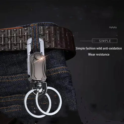 Vista 5 de Multifunctional Heavy Duty Keychain, Car Keychain, Wearable Type Keychain for Men and Women with 2 Keyrings