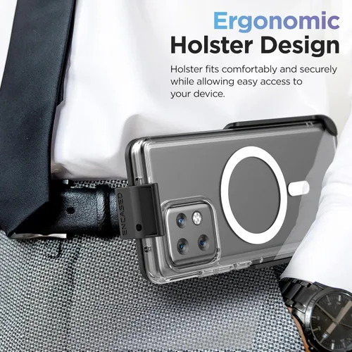 Vista 4 de Encased Funda para cinturón para Motorola Edge Plus 2023 con clip de funda, compatible con MagSafe, carga magnética y accesorios (Moto Edge + 2023)