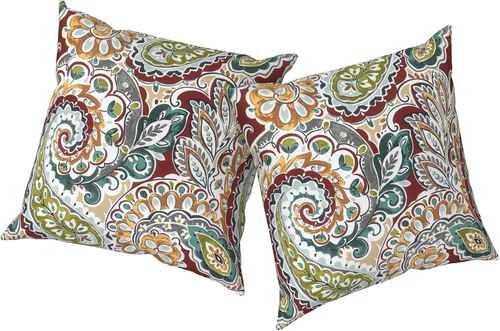 Vista 59 de Almohadas de exterior para muebles de patio de 16 x 16 pulgadas, almohadas cuadradas para exteriores con rellenos, almohadas decorativas de patio