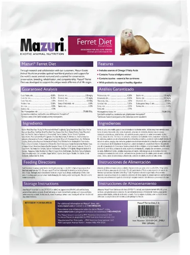 Vista 2 de Mazuri Alimento para hurones Bolsa de 5 libras (5 LB)