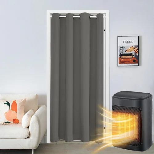 Vista 8 de SK Studio Cortinas opacas para armario, cortinas opacas con aislamiento térmico y ojales, cortinas de puerta para divisor de habitación, pasillo