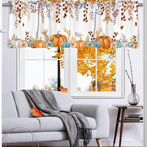 Vista 5 de Cortinas de Navidad de Hexagram para sala de estar, cortinas de árbol de Navidad de 63 pulgadas de largo para sala de estar juego de 2 paneles Negro