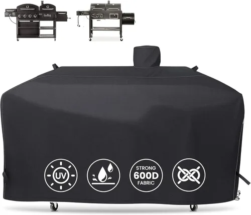 Vista 36 de QuliMetal Funda para ahumador eléctrico Pit Boss Serie 3 – Cubierta para parrillas Pit Boss PBV3G1 Ahumador vertical 600D resistente al agua