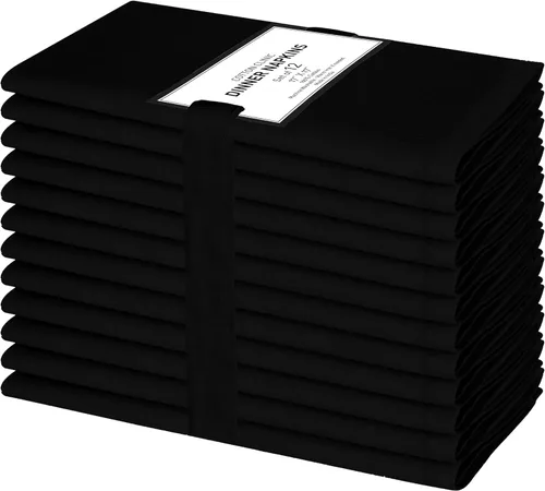 Vista 21 de Cotton Clinic Juego de 6 servilletas de cena 100% algodón, suaves, duraderas, reutilizables, de 17 x 17 pulgadas, para comedor, bodas, fiestas