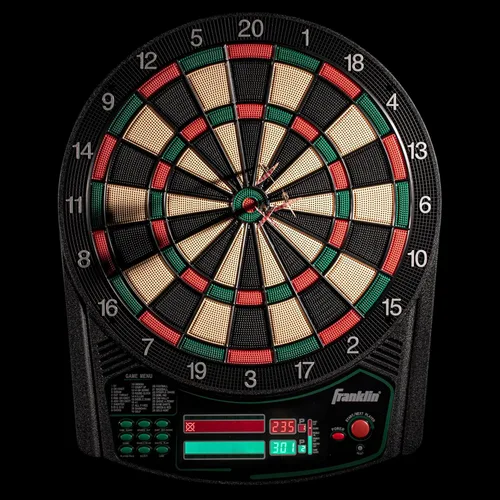 Vista 10 de Franklin Sports - Conjuntos de Tableros de Dardos Electrónicos, tablero de dardos eléctrico de punta suave con marcador digital, (6) dardos incluidos