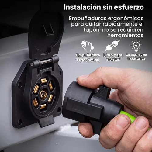 Vista 9 de GEARit Cable de extensión para remolque de 7 vías (1 pie) Enchufe de remolque de 7 pines Cable en línea Arnés de cables Conector de clavijas dobles