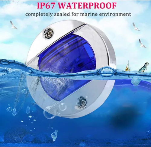 Vista 5 de Boaton Luces LED de pesca nocturna - Luces de cortesía, cubierta, navegación para barcos (Azul)