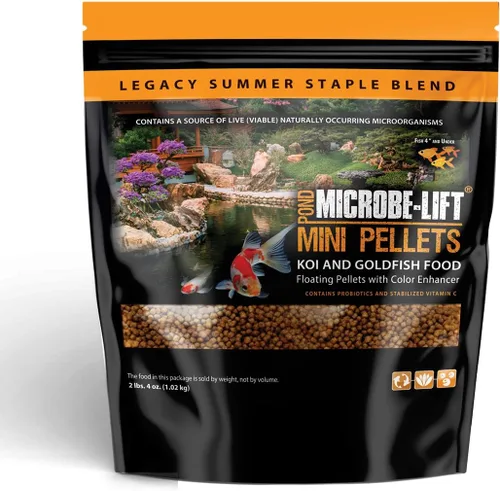 Vista 12 de MICROBE-LIFT MLLMPSM - Mini pellets flotantes de alimentos para peces, estanques, jardines acuáticos y fuentes, para peces pequeños vivos y koi, 17