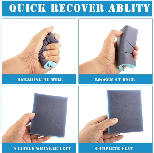 Vista 5 de 8 esponjas de lijado de grano 220, bloques de lijado lavables y reutilizables, esponja de papel de lija seco húmedo para muebles de madera y metal