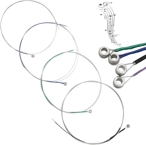 Cuerdas de Viola de repuesto 2 juegos completos, A D G C con núcleo de acero inoxidable niquelado de extremo de bola de níquel y cromo, reemplazo de