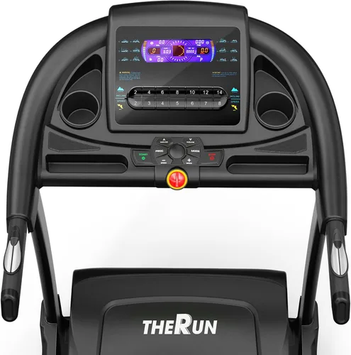 Vista 2 de THERUN Incline Treadmill, Treadmills for Running and Walking, 300 lbs Weight Capacity Folding Treadmill with 0-15% Auto Incline, Wide Belt, 3.5 HP
