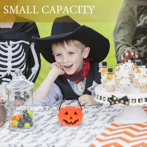 Vista 8 de Cabilock 12 mini cubos de dulces de Halloween, brujas de plástico, caldero, caldero, caldero, calabaza, fantasma, mini cubos, novedosos recuerdos