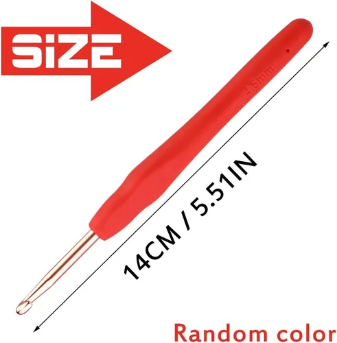 Vista 38 de Gancho de Ganchillo Ergonómico de 8mm, Agujas de Ganchillo para Tejer, Agujas de Tejer Lisas para DIY Hecho a Mano, Gran Regalo para Mujeres