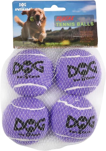 Vista 5 de Pelotas Chirriantes para Perros - Pelotas de Tenis Chirriantes para Perros, Negro Mediano - 6.35 cm, Pack de 20