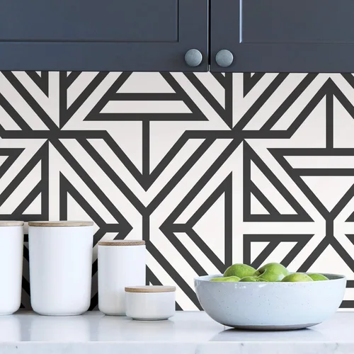 Vista 3 de NuWallpaper NUS3499 - Papel pintado lineal para despegar y pegar, color negro