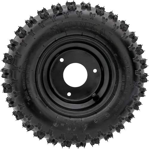 Vista 8 de Paquete de 2 ruedas Go Kart de 6 pulgadas 4.10-6 con cubos de 3 lengüetas y nudillo de dirección delantera para ATV, quad, mini bicicleta, scooter