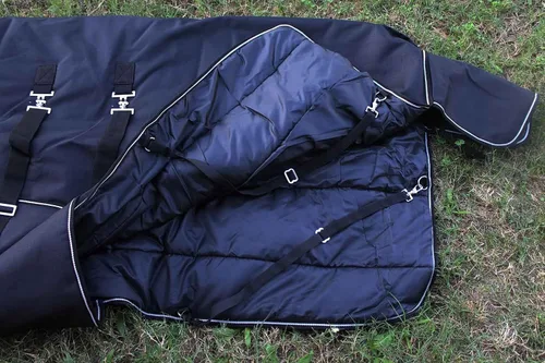 Vista 3 de CHALLENGER 70 "1200D Caballo Partido Impermeable Pesado Invierno Manta Negro 551G