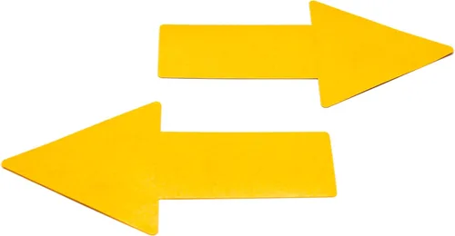 Tarifold ES 197404 - Lote de 10 tiras adhesivas para Señalización Suelo, 1.969 x 7.874 in, color amarillo