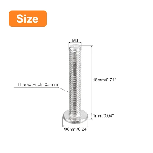Vista 25 de uxcell M1-0.010 x 0.079 in, 100 tornillos de cabeza plana redonda de acero inoxidable 304 Phillips Drive Machine Tornillos de fijación de hardware