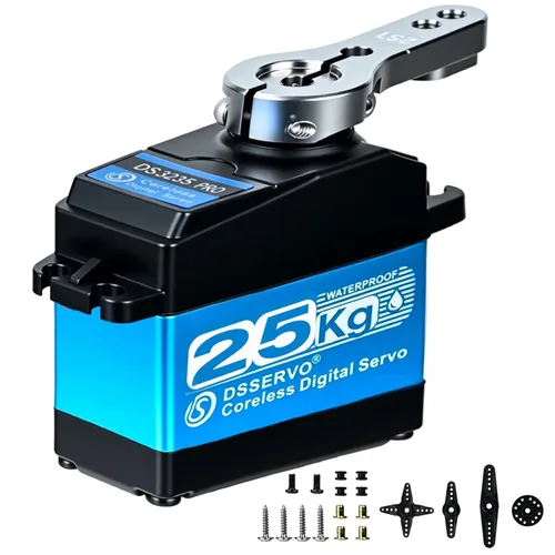 55.1 lbs RC servo DS3225 PRO Metal Gear impermeable alto esfuerzo de torsión rápido motor de dirección digital 270 grados