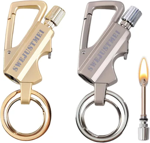 Vista 8 de 2Pcs Permanent Match Infinity Lighter with Multitool Keychain Bottle Opener