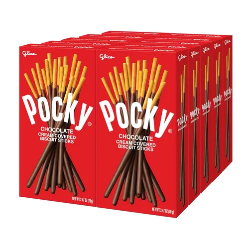 Pocky Palito de galletas, chocolate, 2.47 onzas (paquete de 10)