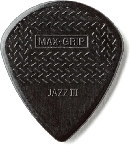 Jim Dunlop Max-Grip® Jazz III Stiffo Pick 1.38MM - Paquete de 24 Negro