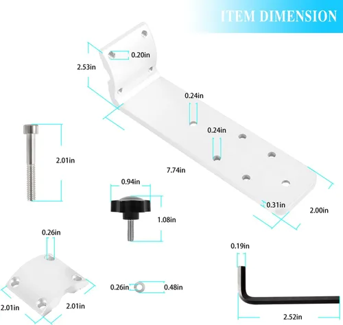 Vista 7 de 58182 Soporte de montaje de riel de parrilla para cualquier parrilla de barbacoa estilo Kuuma reemplazo para montaje de riel de parrilla Kuuma 58182