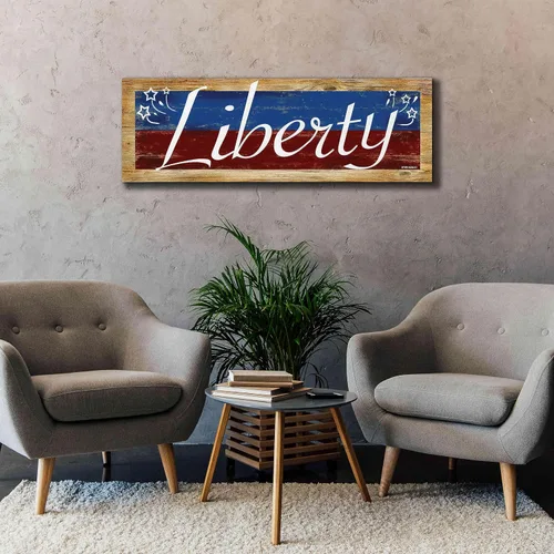 Vista 8 de Epic Graffiti 'Liberty' by Ed Wargo, Giclee Canvas Wall Art, 60"x20