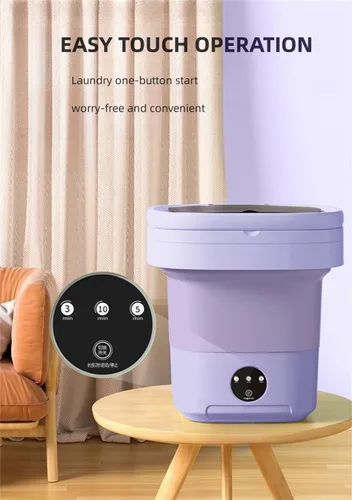 Vista 6 de Lavadora portátil, Mini lavadora, Lavadora plegable de gran capacidad mejorada de 16L. Limpieza profunda de ropa interior, ropa de bebé y otras
