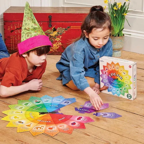 Vista 4 de eeBoo: Juego Giratorio de Rompecabezas de Colores - 24 Piezas de Rompecabezas de Colores, Aprende Familias de Colores, Juego Educativo Cooperativo