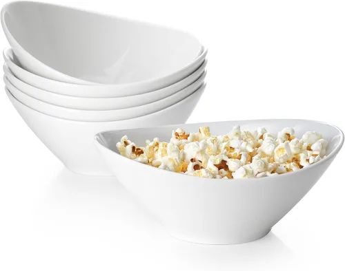 Vista 7 de Teocera Juego de 5 cuencos pequeños de porcelana de 12.7 cm, cuencos pequeños de 6 onzas para postre, helado, aperitivos, para sumergir, Beige