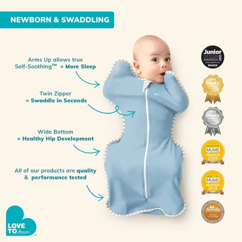Vista 6 de Love to Dream Swaddle UP, saco de dormir para bebé, mantas envolventes que permiten el auto-calmado para recién nacidos, ajuste ceñido ayuda a