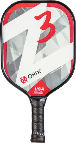 Onix Graphite Z5 - Paleta de pickleball de fibra de carbono con forma de cuerpo ancho, núcleo de panal y cara de grafito ONIX Pádel Z3 — Rojo