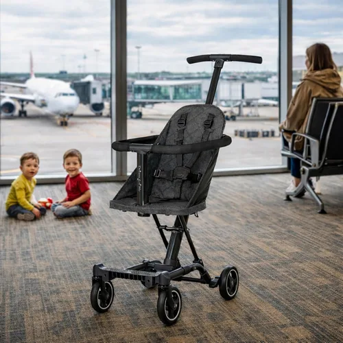 Vista 7 de Dream On Me, Coast Stroller Rider, ligera, con una sola mano, fácil de plegar, listo para viajar, resistente y ajustable, ruedas de paseo suave