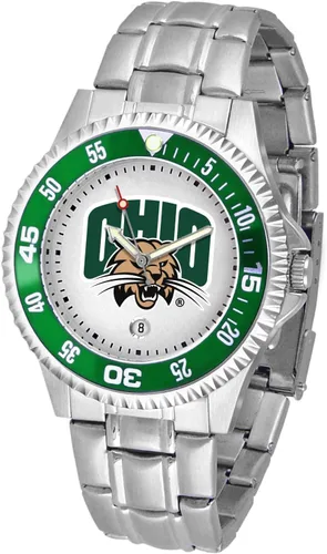 Vista 28 de SunTime Reloj de cuarzo de 1.575 in para hombre, correa de acero inoxidable de 0.787 in, esfera Gameday