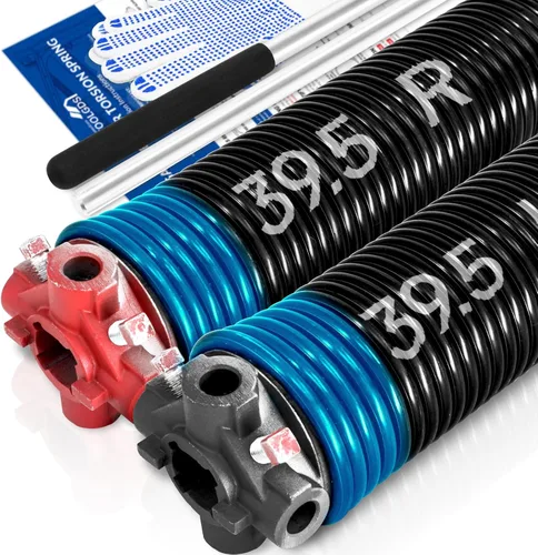 Vista 61 de Par de resortes de torsión para puerta de garaje de 2 pulgadas con barras de bobinado antideslizantes y guantes, electroforesis de alta precisión