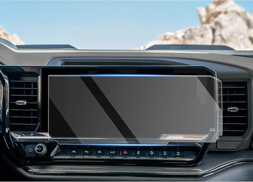 Vista 10 de CDEFG Protector de Pantalla Silverado 2022-2025 2026 para Camioneta Pickup Chevy Silverado 2022-2025 2026 Protector de Pantalla del Cluster