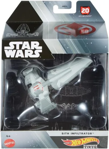 Vista 6 de Hot Wheels Star Wars Starships Select - Infiltrador Sith fundido a troquel prémium
