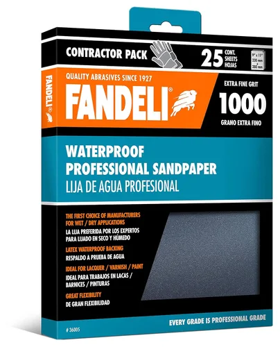Vista 11 de Fandeli Papel de lija impermeable Surtido de granos de 120 a 2500 36 hojas 23 x 9,3 cm para pulido de coches, lijado de muebles de madera