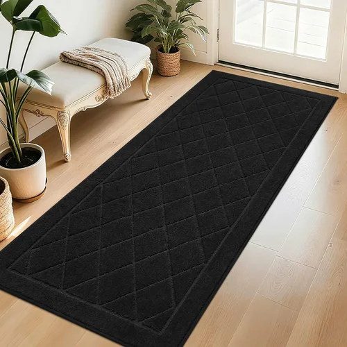 Vista 27 de BEQHAUSE Tapete Atrapa Suciedad para Puerta de 20" x 32", Tapete Antideslizante para Entrada Lavable, Tapete para Puerta para Perros Resistente a