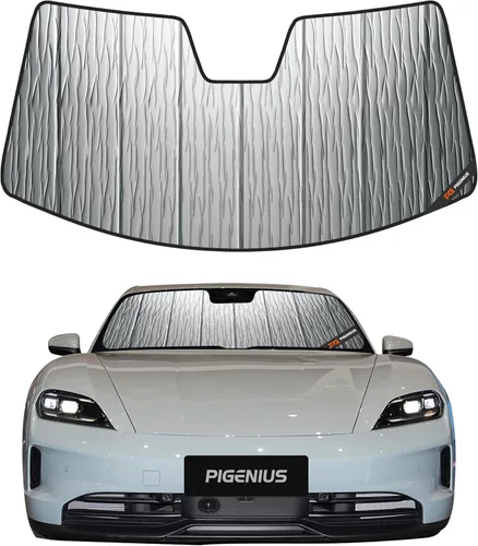 Vista 24 de Pigenius Parasol para parabrisas para Porsche 718 Box-Ster, 2017-2025, parasol grueso para parabrisas delantero, 6 capas, protector solar plegable