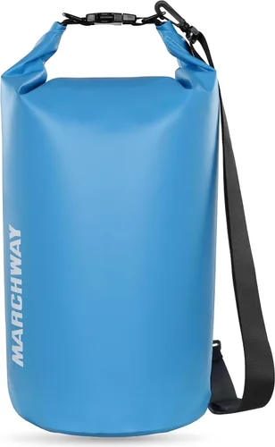 Vista 25 de MARCHWAY - Bolso seco flotante e impermeable 1.32/2.64/5.28/7.93/10.57 galones, parte superior enrollable, mantiene secos equipos de kayak rafting