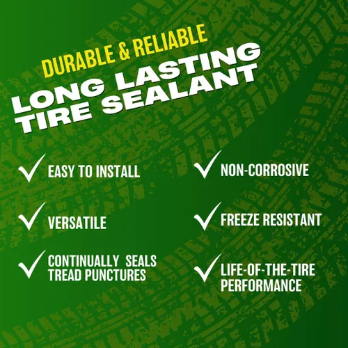 Vista 5 de Sellador de neumáticos todoterreno Flat Out, fórmula de equipo de energía para exteriores con herramienta de núcleo de válvula, evita neumáticos
