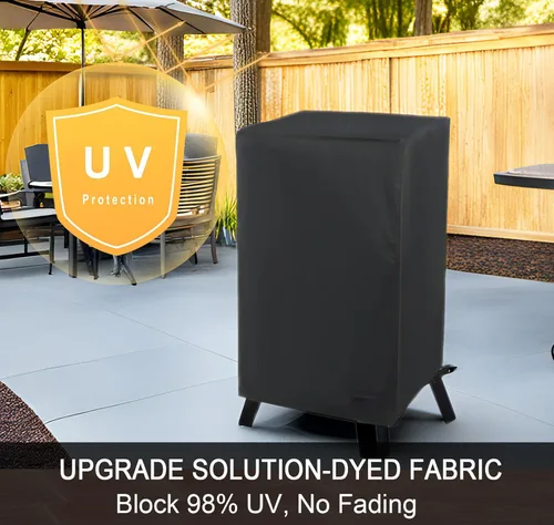 Vista 4 de NetttyPro - Funda para ahumador eléctrico para ahumador exterior Masterbuilt de 40 pulgadas, impermeable, resistente, cuadrada, vertical, para Negro