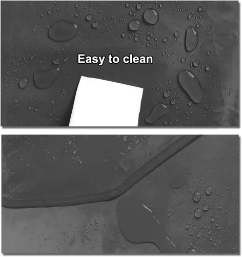 Vista 4 de Amakunft Tapete hexagonal impermeable para corralito de juegos, lavable, apto para corralito de animales pequeños (42.5 x 41 pulgadas), forro