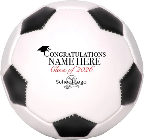 Balón de fútbol personalizado, regalo de graduación personalizado con nombre y logotipo de la escuela para él, ella, graduado, hijo, hija |