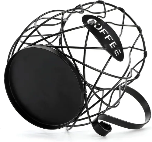 Vista 3 de ZEAYEA Soporte para cápsulas de café, cesta de cápsulas de café para barra de mesa de mostrador, almacenamiento de cápsulas de café expreso de metal